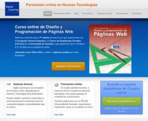 Página de Inicio de la web de Digital Learning