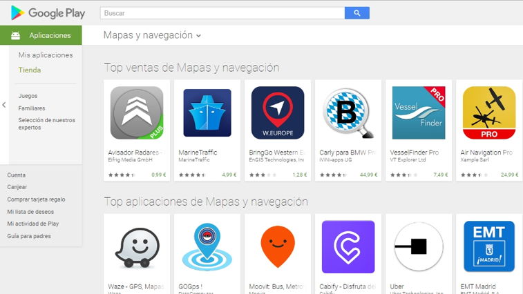 Rankings Apps en Google Play