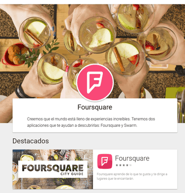 App Foursquare para Android